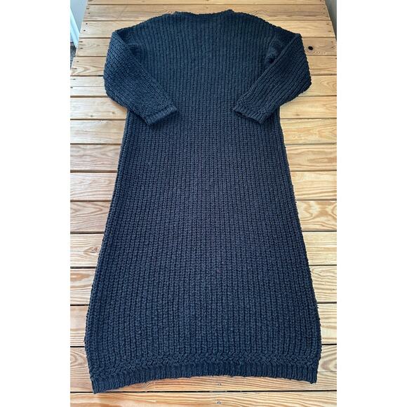 French Creek Midi Sweater Dress Size Large Women’s Black Cotton - Picture 2 of 9